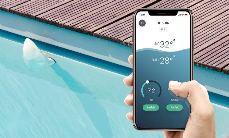 Application de pilotage de piscine connectée sur smartphone